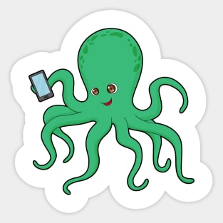 Octopus Mobile Sticker